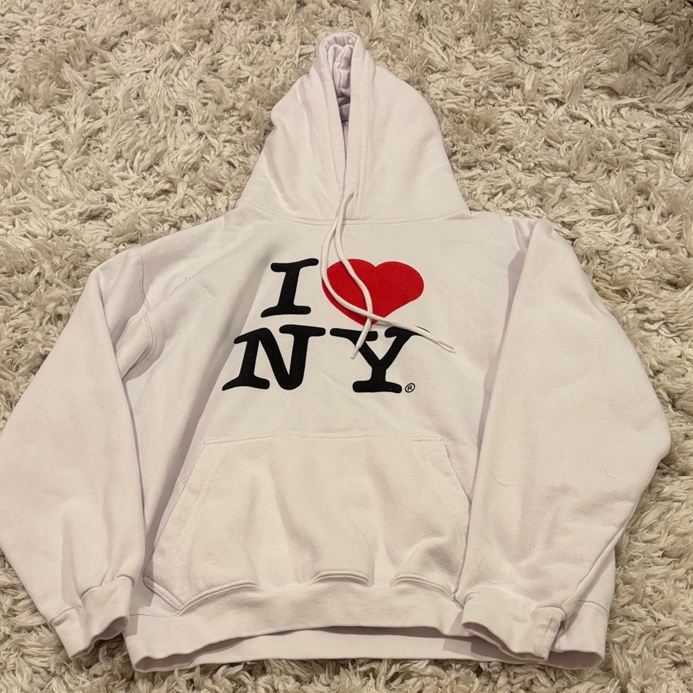 White 'I Love NY' Hoodie